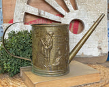 Vintage Embossed Brass Watering Can