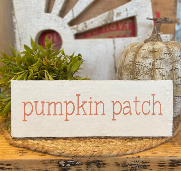 Handmade Pumpkin Patch in Orange Reclaimed Wood Sign
