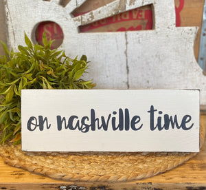 Handmade On Nashville Time Reclaimed Wood Sign