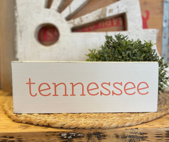 Handmade Orange Tennessee Reclaimed Wood Sign