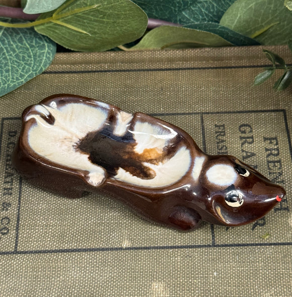 Vintage Pottery Skunk Ashtray