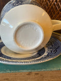 Churchill Blue Willow Cup and Saucer Made in England