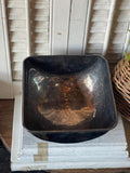 Vintage Square Silver on Brass Bowl