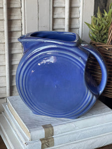 Vintage Blue Deco Pitcher