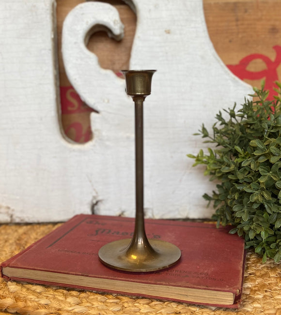 Vintage MCM Brass Candlestick