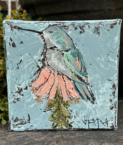 Jill Harper 6" Hummingbird Canvas Art