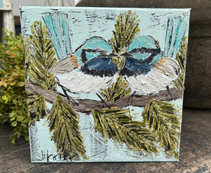 Jill Harper 8" Birds Canvas Art
