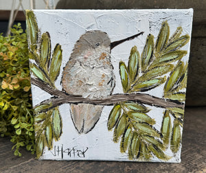 Jill Harper 8" Hummingbird Canvas Art