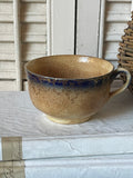 Vintage Crazed Flow Blue Tea Cup