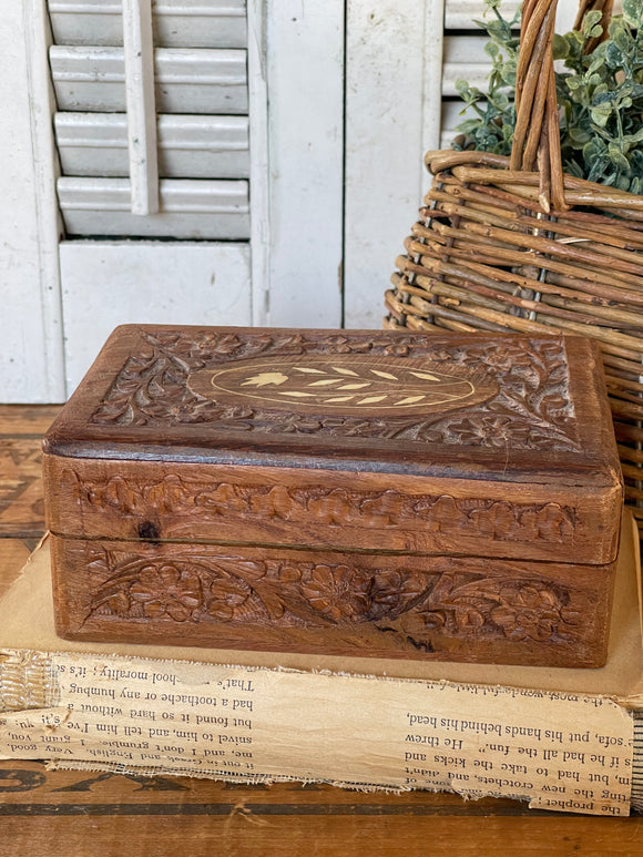 Vintage Carved Box Made in India