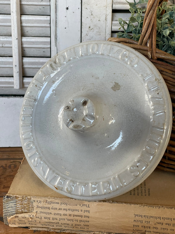 Vintage Western Stoneware Co Crock Lid