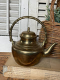 Small Vintage Tea Pot Made of Heavy Brass