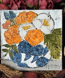 Jill Harper 8" Fall Floral Canvas Art
