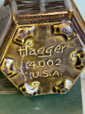 Vintage Hexagon Haeger Planter Avocado Color