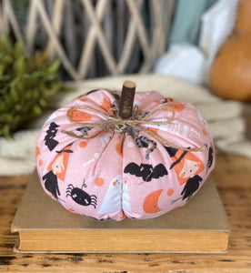Large Handmade Cute Halloween Fabric Pumpkin