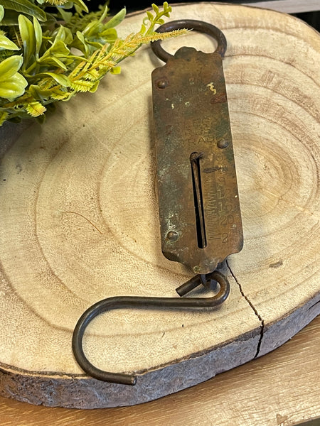 Balance De Pêche Suspendue Vintage En Laiton CHATILLON NY USA - Modèle IN-30, état D'origine