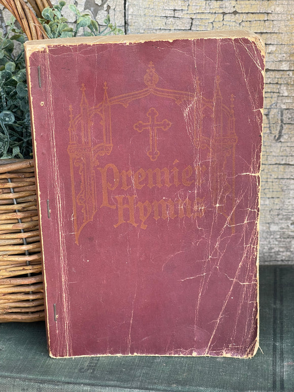Vintage Premier Hymns Book Canvas Cover 1926