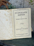 Vintage Evangelistic Edition of Wonder Hymns of Faith Book Canvas Cover