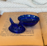 Vintage Royal Blue Mini Hen on Nest Dish