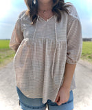 Lace Shoulder Shellie Top