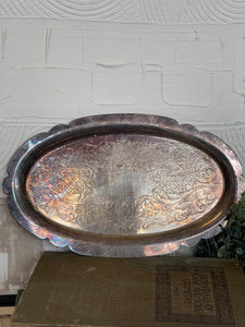 Vintage Silverplate Oval Tray