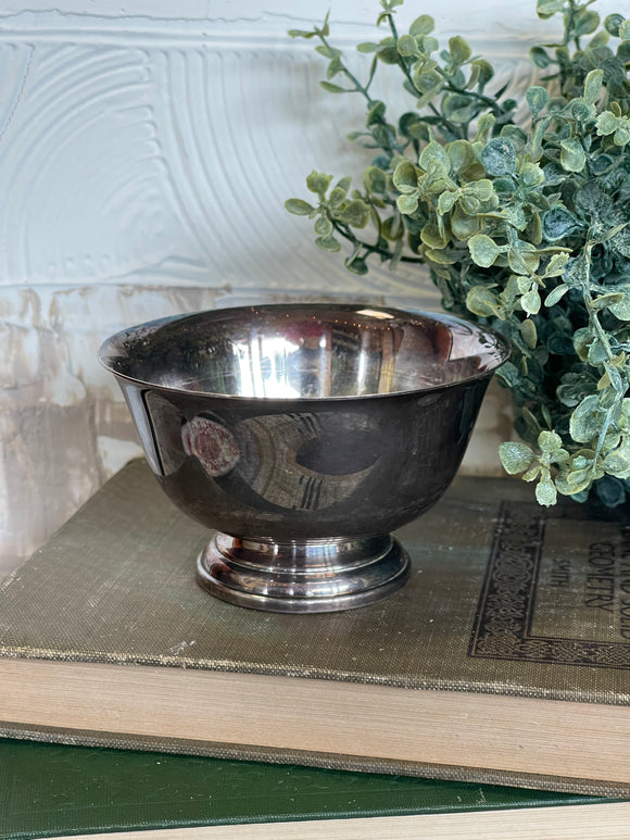 Paul Revere Reproduction Silverplate Footed Bowl