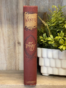 Antique Book The Pansy Books "Wanted" 1906