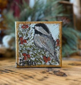 Jill Harper 4" Finch Canvas Art