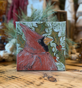 Jill Harper 6" Cardinal Canvas Art