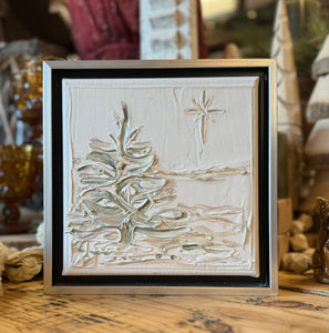 Arrington Art Textured Snowy Tree Framed Canvas