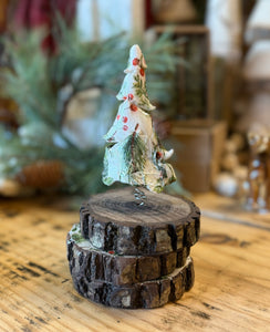 Handmade Clay & Paper Dancing Tree w/ Coaster Set