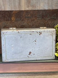 Vintage Childs Wooden Box Painted Silver