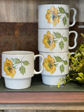 Stackable Vintage Tea Cup w/ Flower Made in Japan