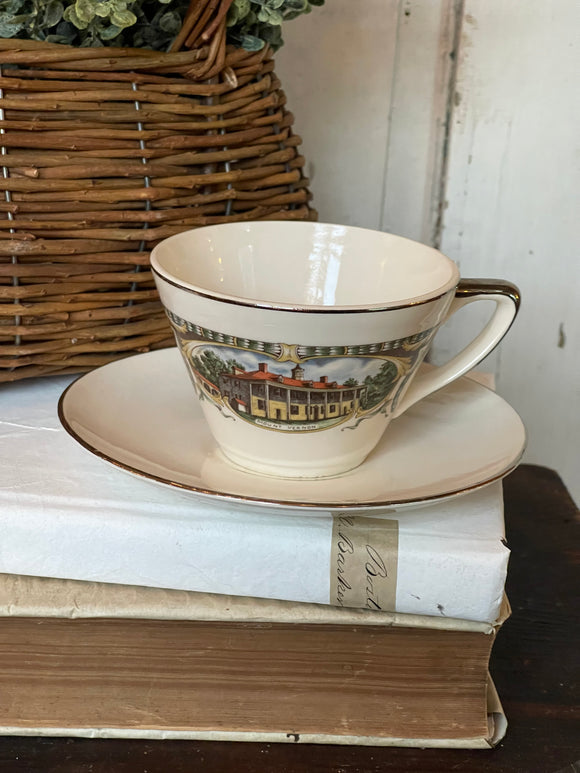 Mount Vernon Tourist Teacup and Saucer