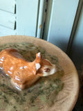 Vintage  Royal Winton Ceramic Cow Butter Dish AS IS