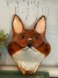Vintage Ceramic Fox String and Scissor Holder Made in England