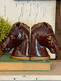 Vintage Ceramic Horse Head Bookends Made in Japan