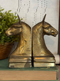 Vintage Brass Horse Head Bookends