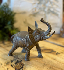 Vintage Solid Brass Elephant