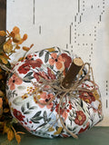 Mini Handmade Fall Floral Fabric Pumpkin