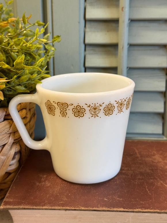 Vintage Pyrex Butterfly Gold Mug
