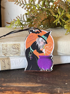 Vintage Inspired Look Out Witch Halloween Hanger