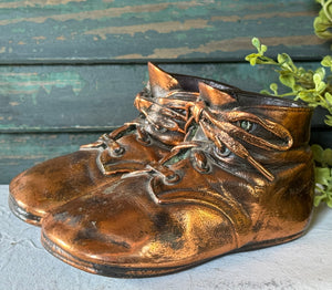 Copper Dipped Baby Shoes