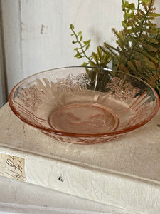 Vintage Pink Depression Glass Small Bowl