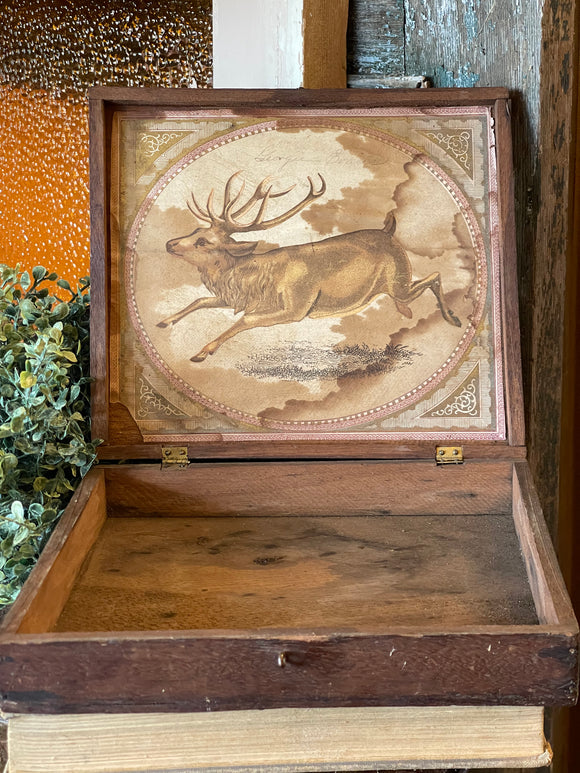 Antique Wooden Cigar Box