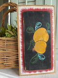 Antique 1800's Hand Painted Fruit Chinese Temple Carving