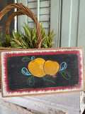 Antique 1800's Hand Painted Fruit Chinese Temple Carving