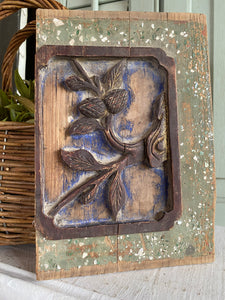 Antique 1800's Chinese Temple Carving With Shell Detail