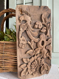 Antique 1800's Chinese Wood Temple Carving With Bird Detail