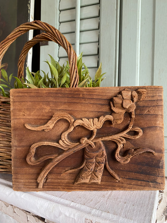 Antique 1800's Chinese Wood Temple Carving
